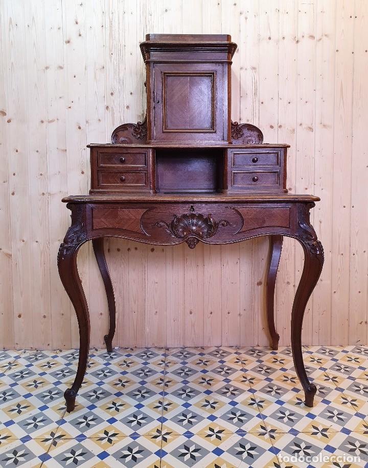 Antig&uuml;edades: TOCADOR DE ROBLE ESTILO LUIS XV - Foto 1