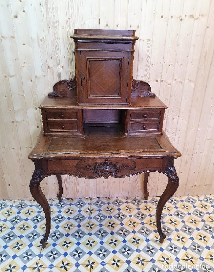 Antig&uuml;edades: TOCADOR DE ROBLE ESTILO LUIS XV - Foto 2