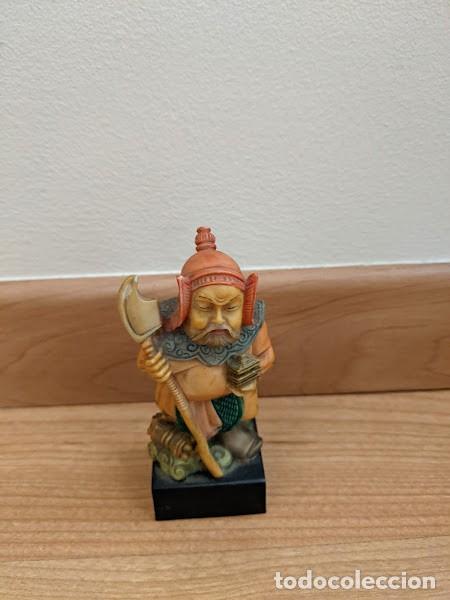 Antig&uuml;edades: FIGURA ORIENTAL SOBRE PEANA 11 CMS. - Foto 1