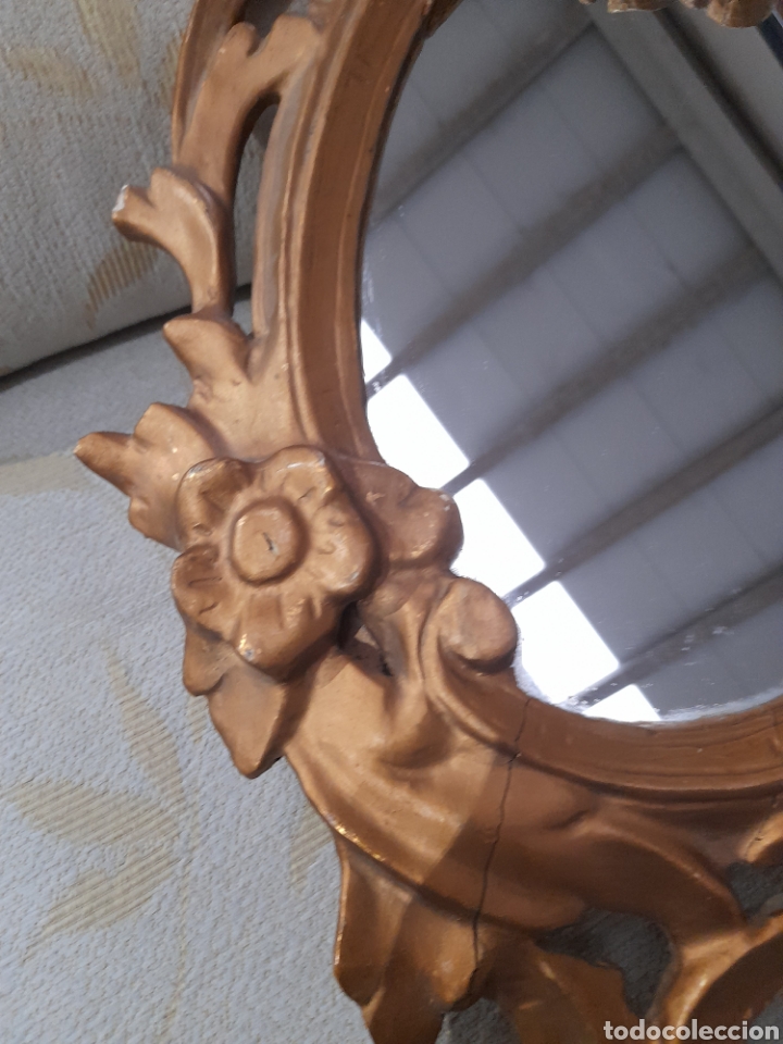 Antig&uuml;edades: Antigua cornucopia de madera estucada - Foto 3