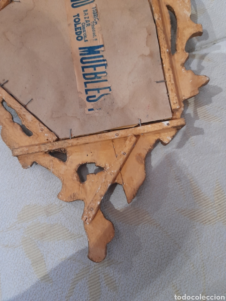 Antig&uuml;edades: Antigua cornucopia de madera estucada - Foto 6