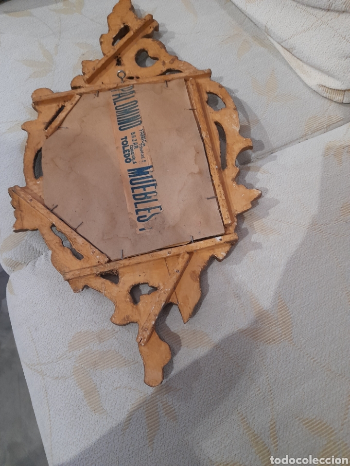 Antig&uuml;edades: Antigua cornucopia de madera estucada - Foto 8