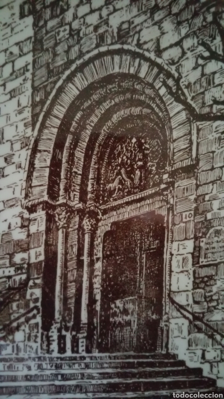 Antig&uuml;edades: Plato de cer&aacute;mica esmaltada de M. Marco. - Foto 2