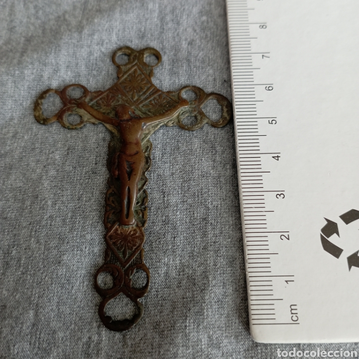 Antig&uuml;edades: CRISTO 75 mm. SOUVENIR DE MISSION - Foto 2