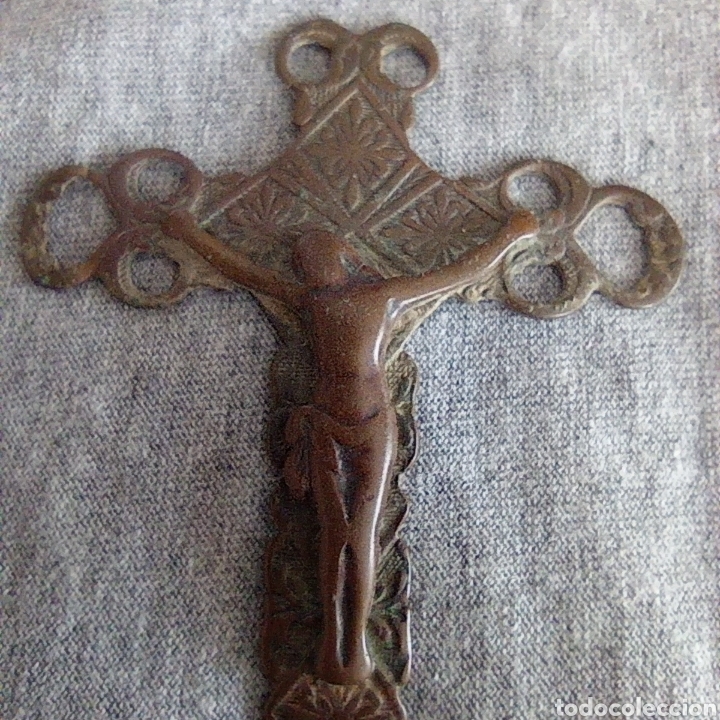 Antig&uuml;edades: CRISTO 75 mm. SOUVENIR DE MISSION - Foto 3