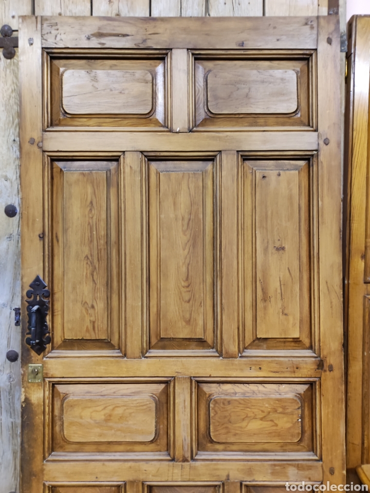Antig&uuml;edades: Puerta pa&ntilde;os en pino - Foto 3