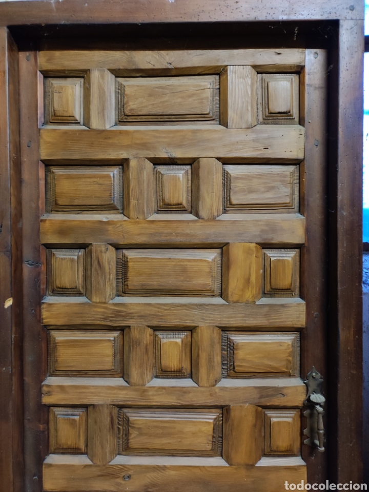 Antig&uuml;edades: Puerta entrepa&ntilde;os pino con cerco - Foto 3
