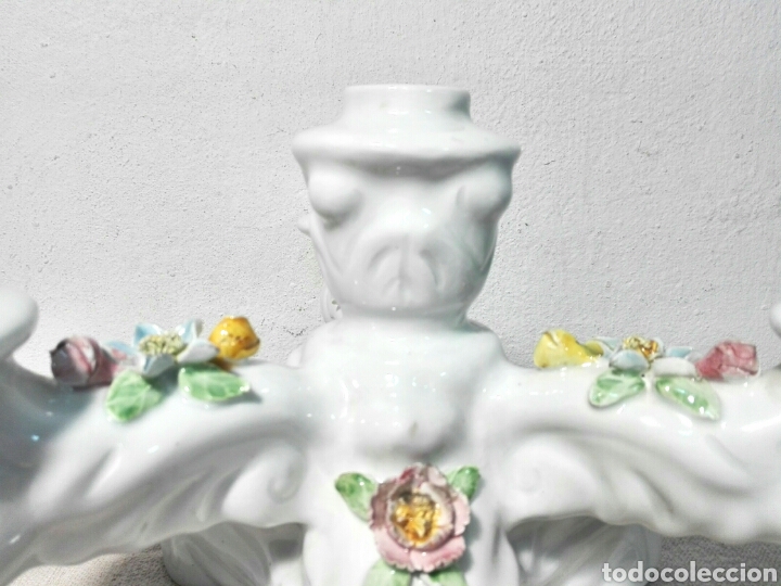 Antig&uuml;edades: CANDELABRO L&Aacute;MPARA MANISES - Foto 3