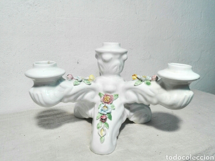 Antig&uuml;edades: CANDELABRO L&Aacute;MPARA MANISES - Foto 5