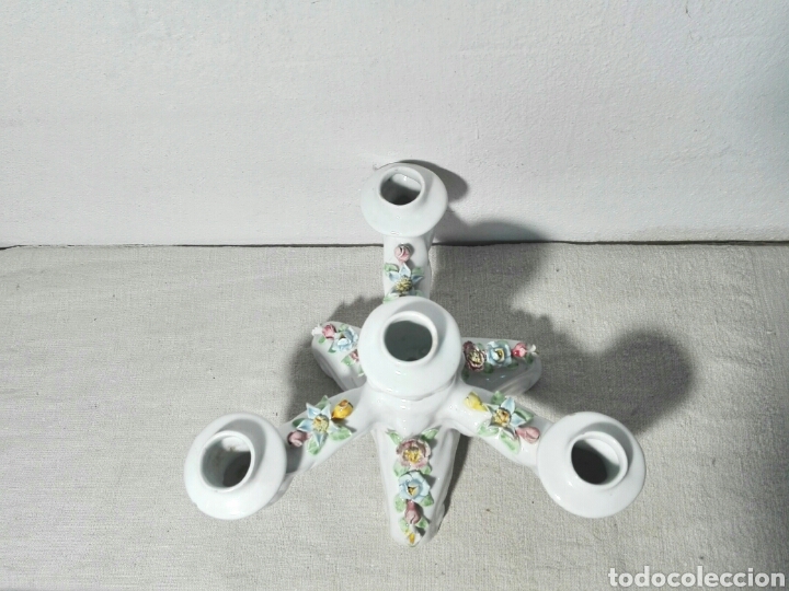 Antig&uuml;edades: CANDELABRO L&Aacute;MPARA MANISES - Foto 6