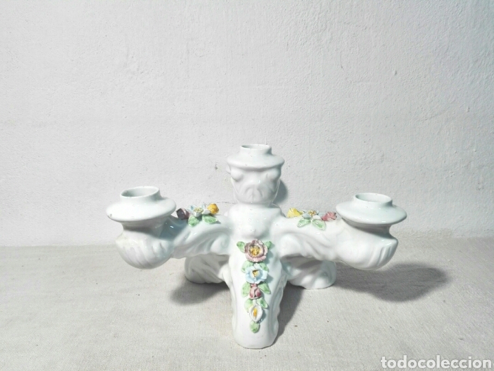 Antig&uuml;edades: CANDELABRO L&Aacute;MPARA MANISES - Foto 1