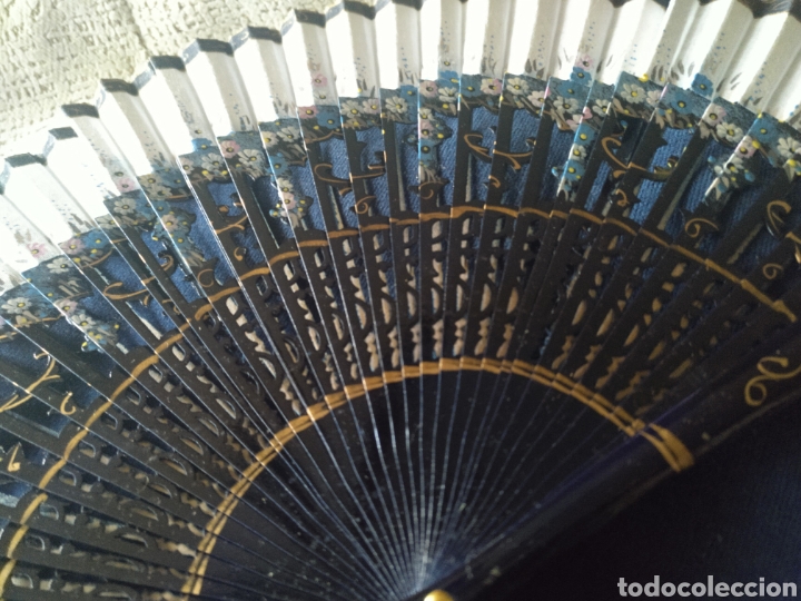 Antig&uuml;edades: Abanico antiguo pintado a mano - Foto 2