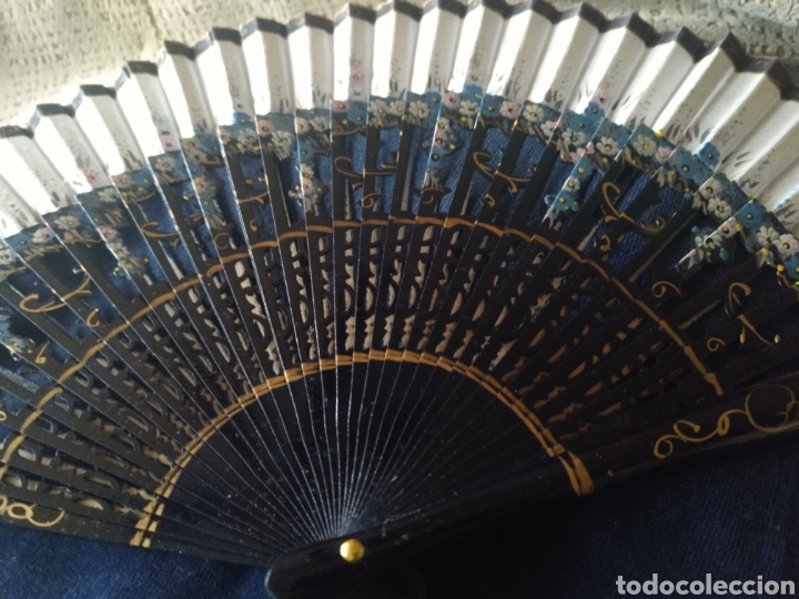 Antig&uuml;edades: Abanico antiguo pintado a mano - Foto 6