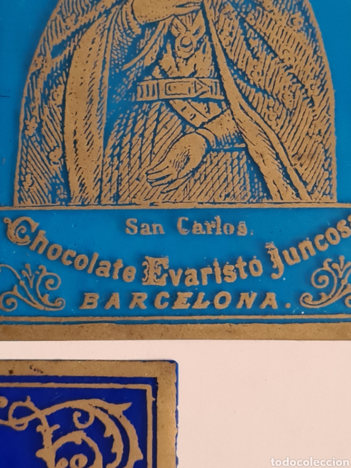 Antig&uuml;edades: 5 Estampas Religiosas de Celuloide publicidad Chocolate Evaristo Juncosa - Cromos - Foto 7
