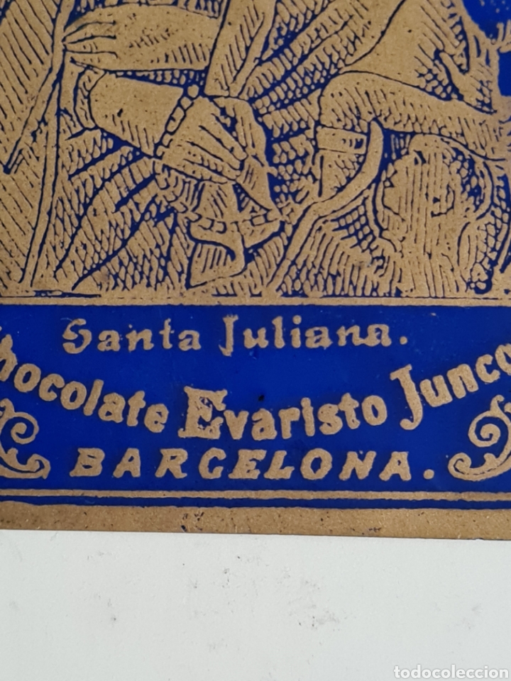 Antig&uuml;edades: 5 Estampas Religiosas de Celuloide publicidad Chocolate Evaristo Juncosa - Cromos - Foto 11