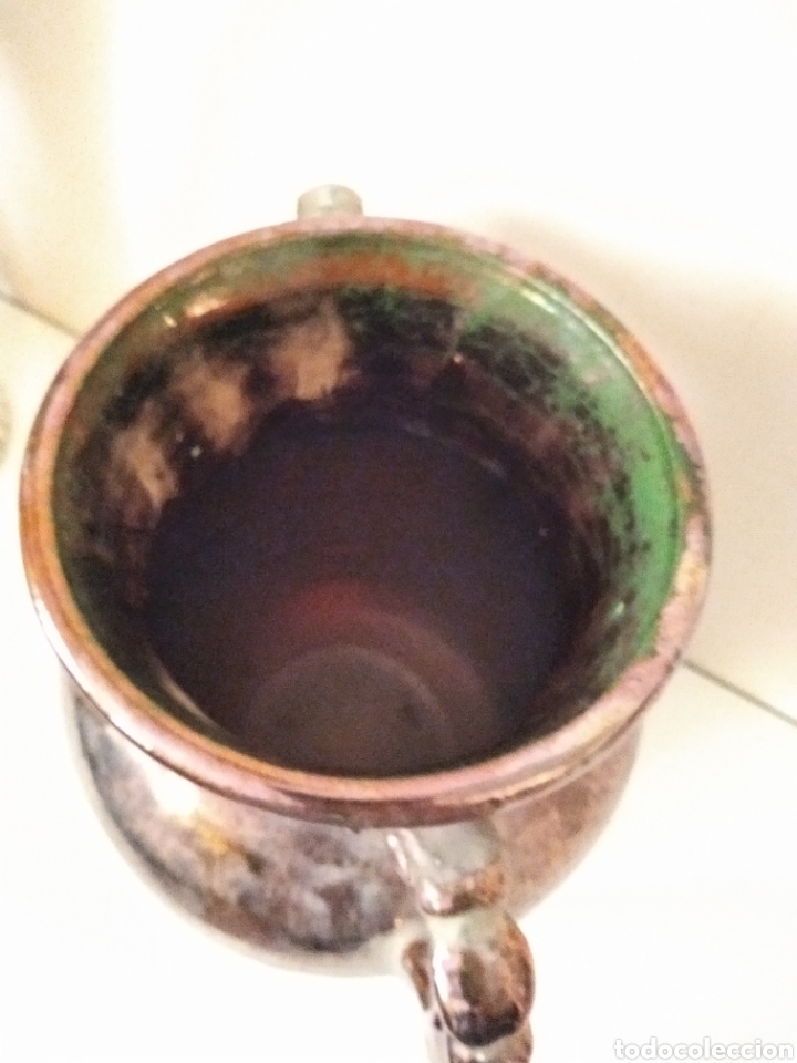 Antig&uuml;edades: JARRA DE REFLEJ&Oacute; S.XIX TRIANA 23 CM - Foto 6