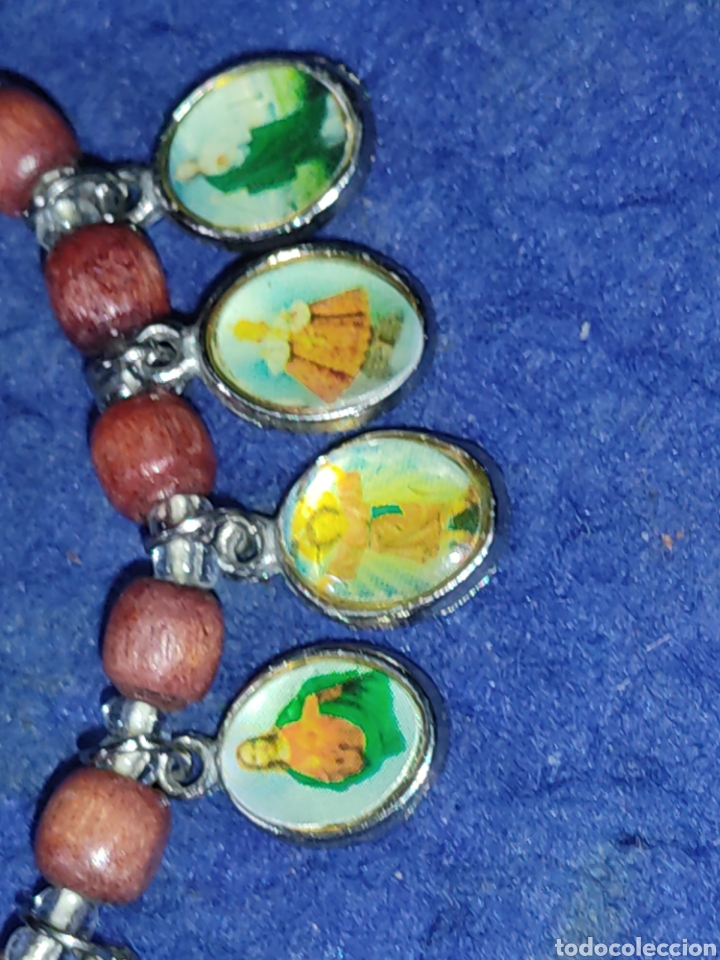 Antig&uuml;edades: Pulsera con medallas religiosas. - Foto 3