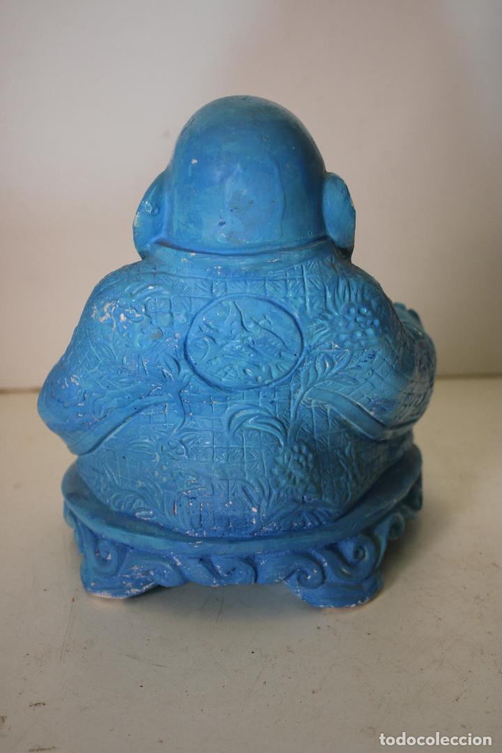 Antig&uuml;edades: figura buda de la suerte azul - Foto 4