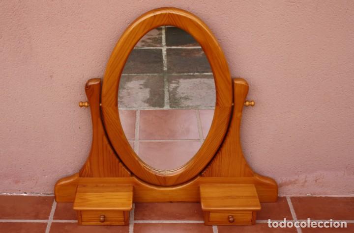 precioso mueble tocador de madera espejo abatib - Compra venta en  todocoleccion