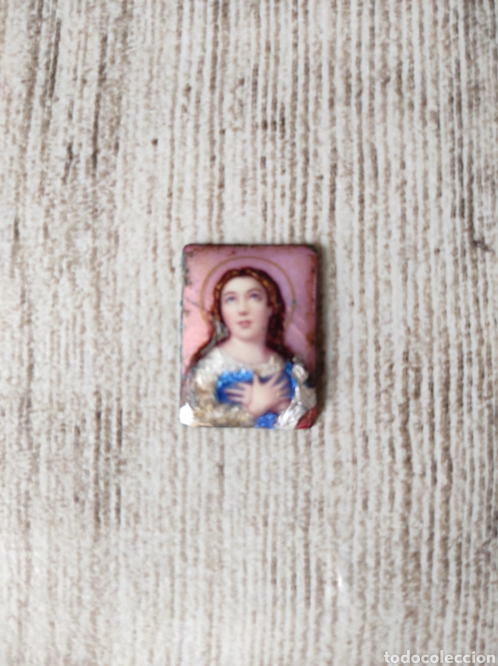 Antig&uuml;edades: Esmalte Inmaculada antiguo XIX - Foto 2