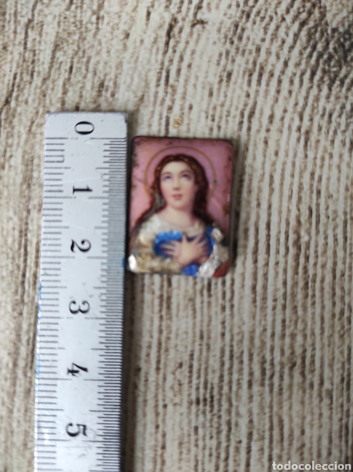 Antig&uuml;edades: Esmalte Inmaculada antiguo XIX - Foto 4