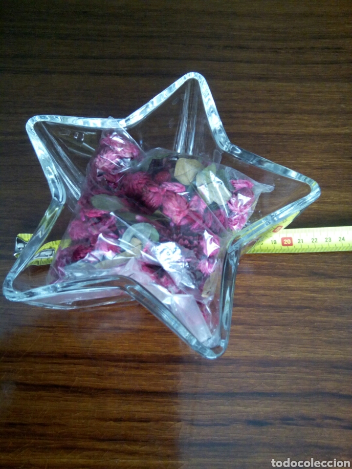 Antiguidades: Cuenco cristal forma de estrella
