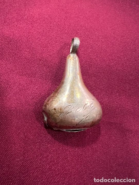Antig&uuml;edades: ANTIGUO SONAJERO DE PLATA - MEDIDA 5 CM - Foto 1