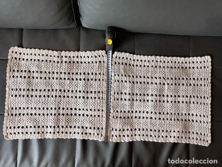 Antig&uuml;edades: DOS TAPETES DE ALGOD&Oacute;N BEIGE - Foto 2