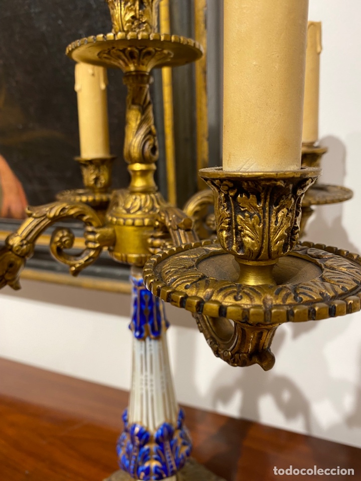 Antig&uuml;edades: Pareja de candelabros - Foto 4