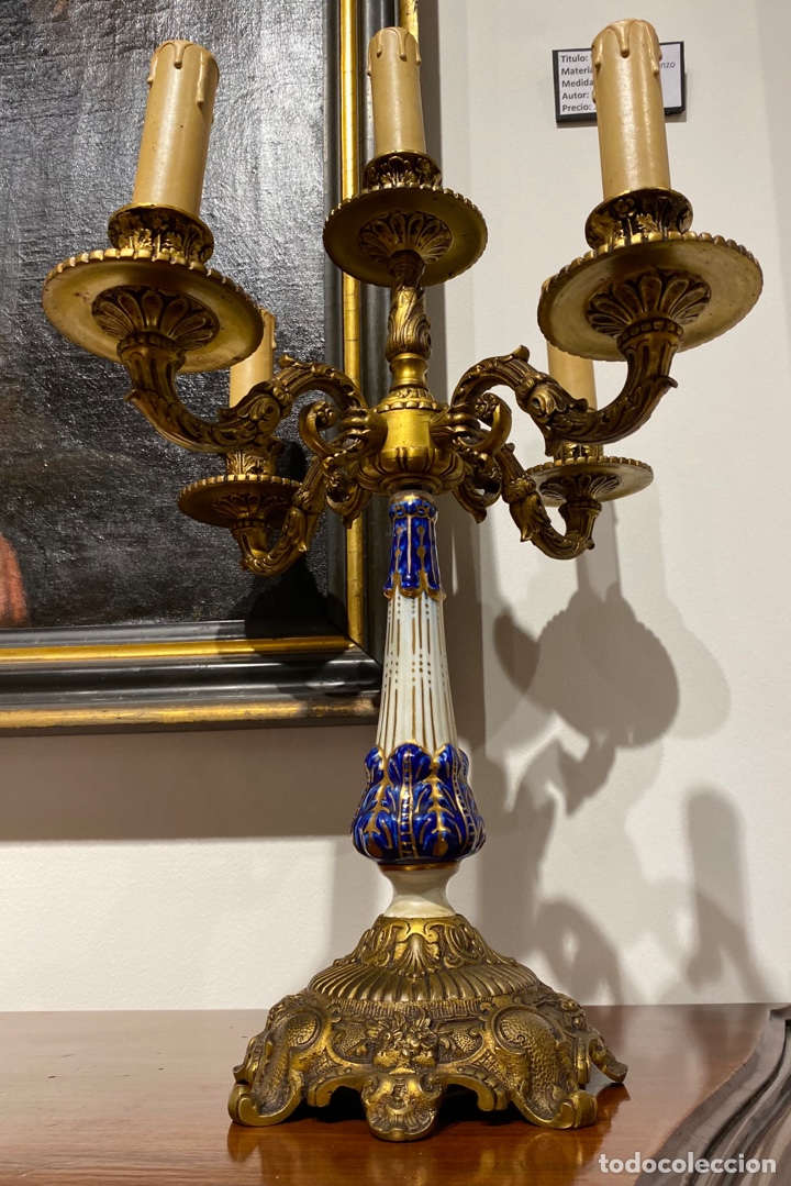 Antig&uuml;edades: Pareja de candelabros - Foto 1