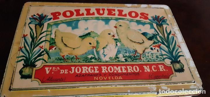 Antig&uuml;edades: MUY ANTIGUA CAJA DE LATA DE AZAFRAN.