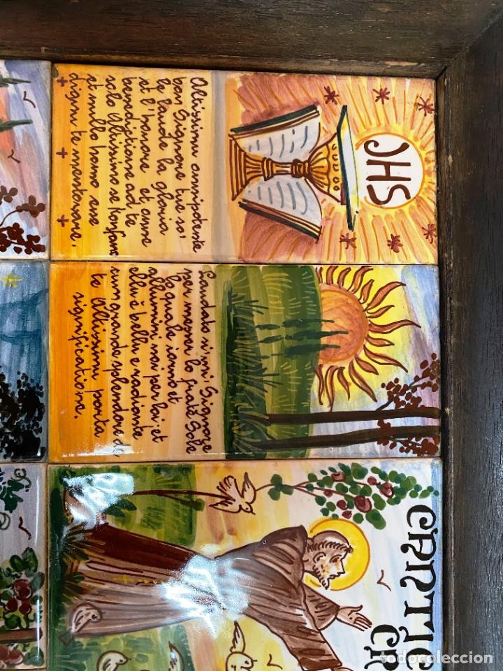 Antig&uuml;edades: CUADRO AZULEJOS CANTICO DELLE CREATURE - Foto 4