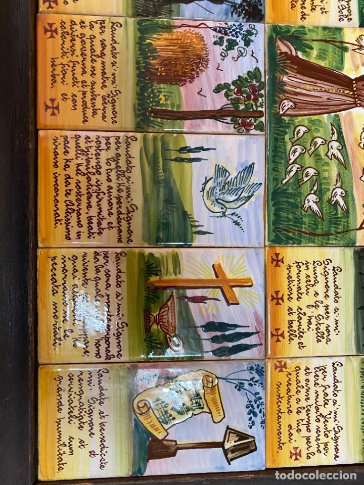 Antig&uuml;edades: CUADRO AZULEJOS CANTICO DELLE CREATURE - Foto 6