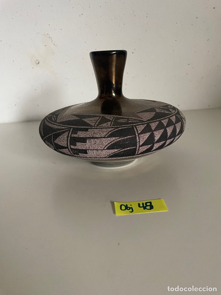 Antig&uuml;edades: Florero vasija firmado - Foto 2