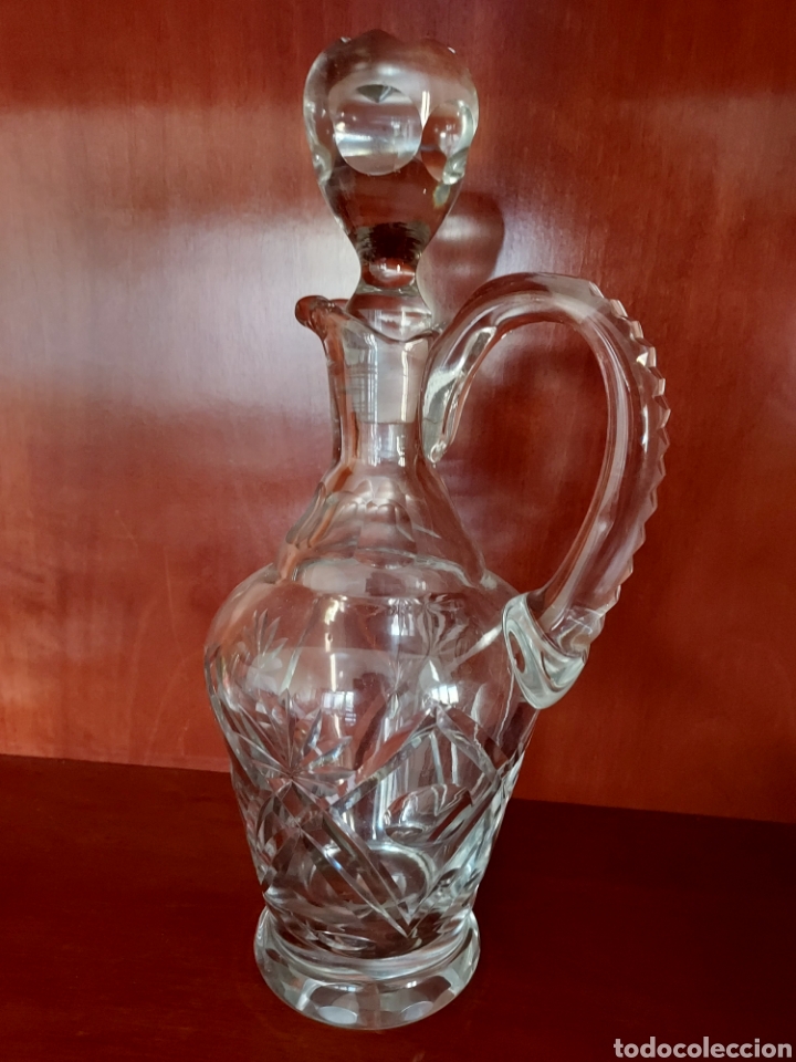 Antig&uuml;edades: Vinagrera de cristal tallado - Foto 2