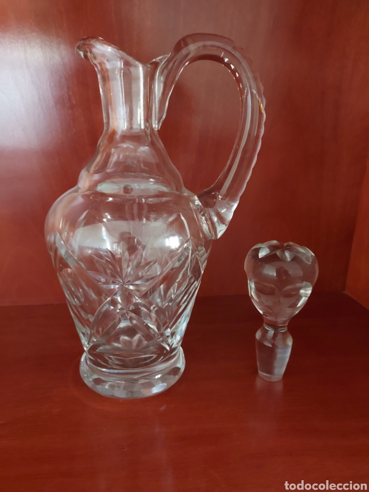 Antig&uuml;edades: Vinagrera de cristal tallado - Foto 3