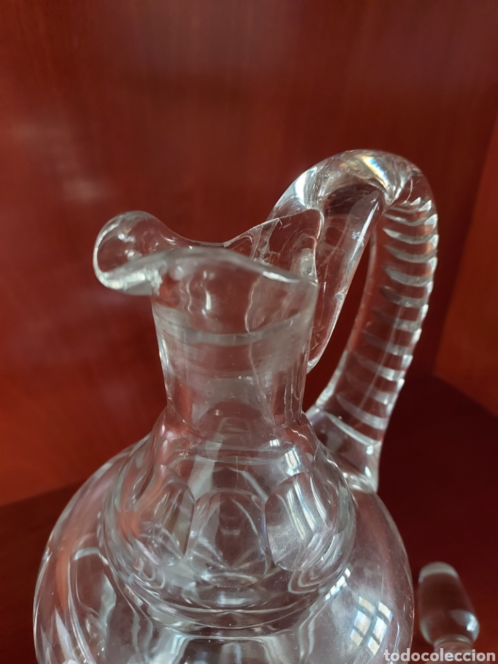 Antig&uuml;edades: Vinagrera de cristal tallado - Foto 5