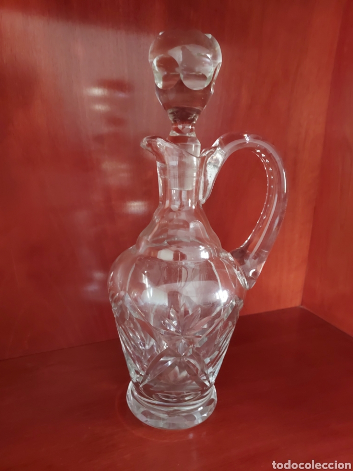 Antig&uuml;edades: Vinagrera de cristal tallado - Foto 1
