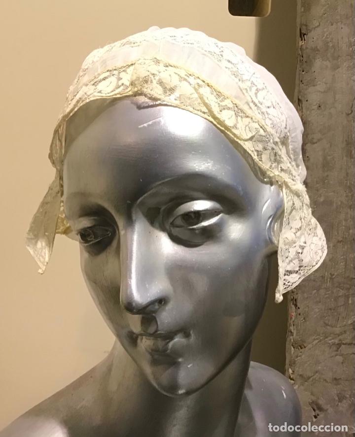 Antig&uuml;edades: ANTIGUO GORRO DE ENCAJE , S. XIX - Foto 2