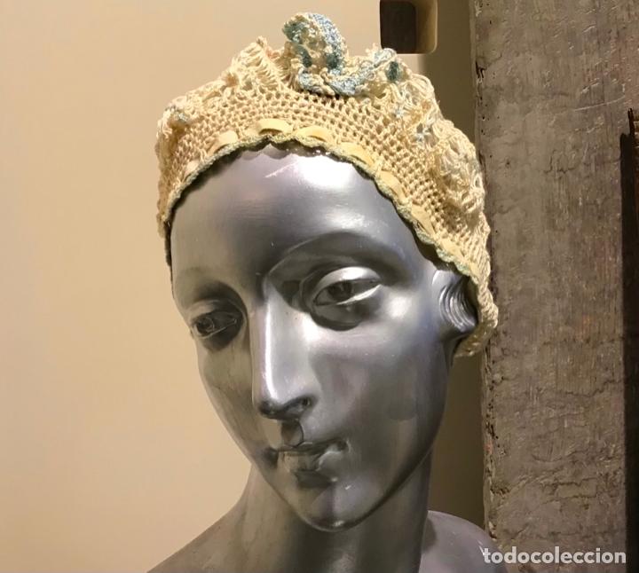 Antig&uuml;edades: ANTIGUO GORRO DE CROCHE, S XIX - Foto 3