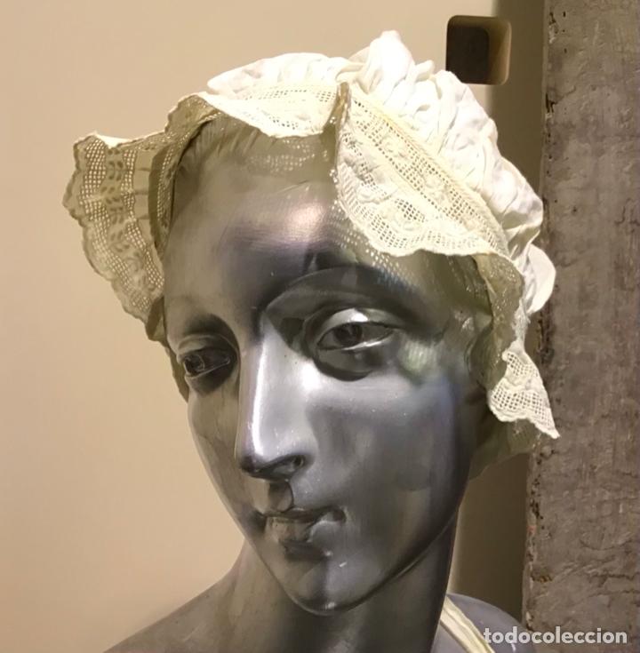 Antig&uuml;edades: ANTIGUO GORRO DE ENCAJE S. XIX - Foto 2