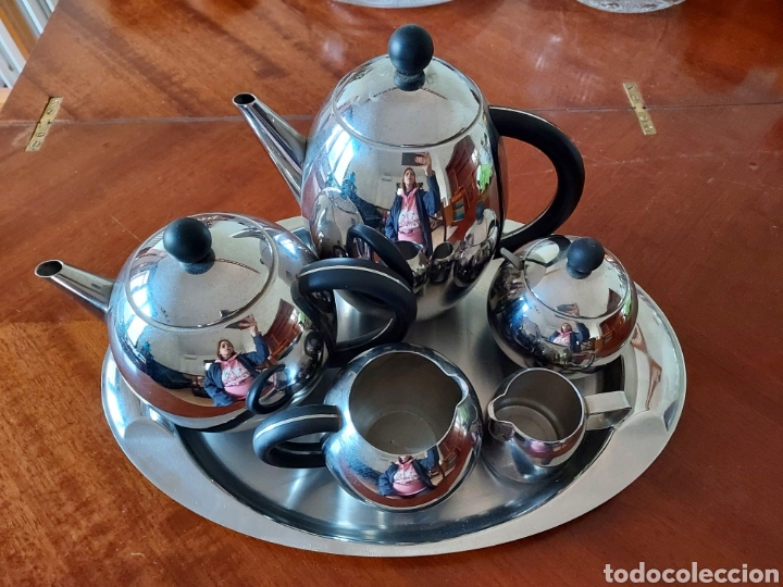 Antig&uuml;edades: Juego caf&eacute; y t&eacute; acero inoxidable - Foto 2