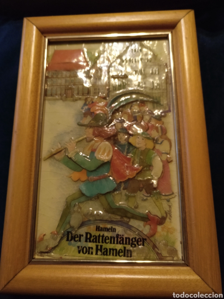 Oggetti Antichi: Cuadro infantil el flautista de Hameln