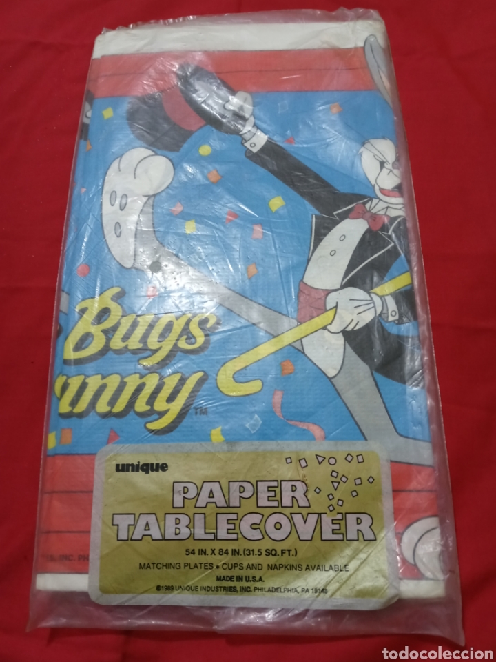 Antig&uuml;edades: Bugs bunny table cover 1989 - Foto 2