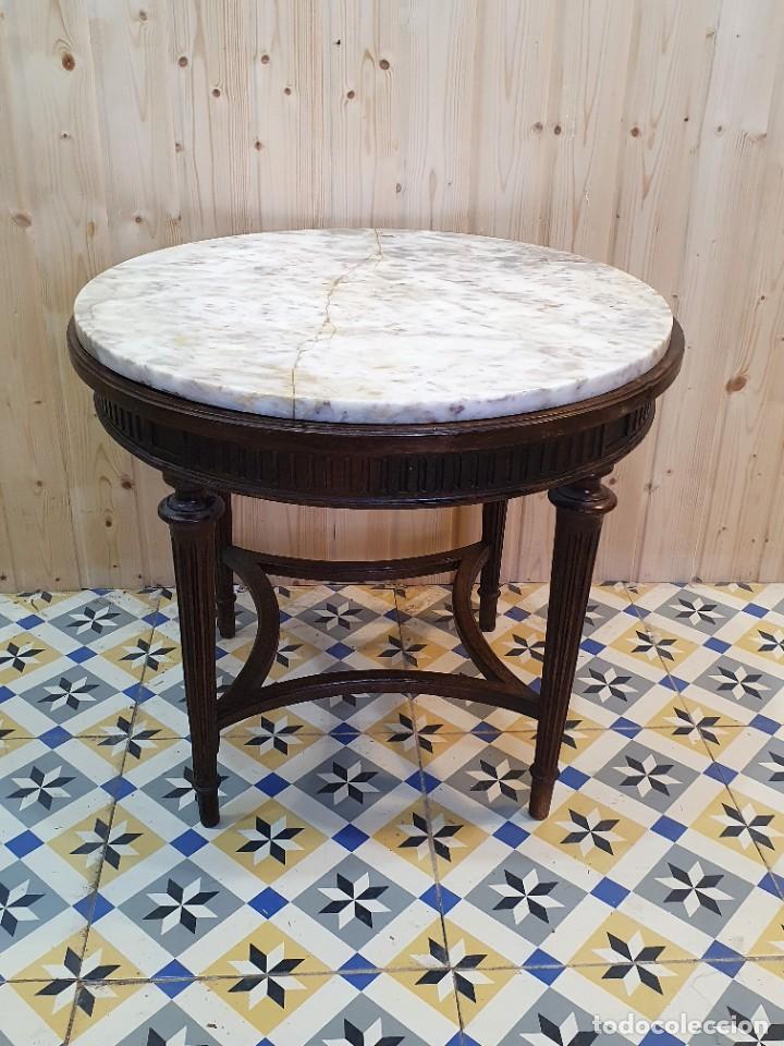 Antig&uuml;edades: MESA AUXILIAR CON MARMOL - Foto 3