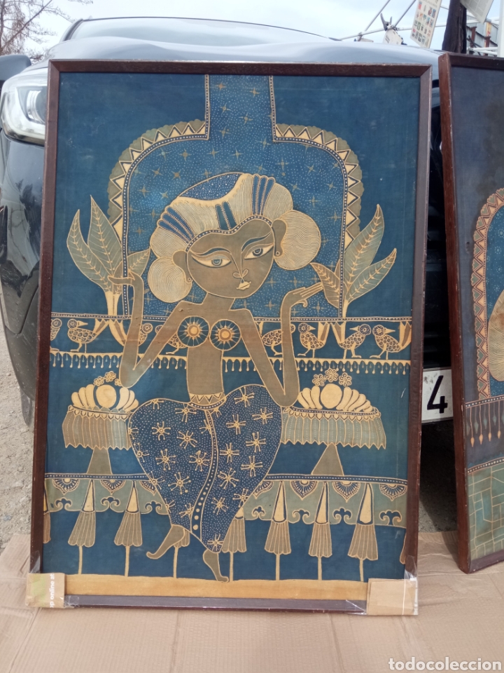 Antig&uuml;edades: CUADRO SOBRE SEDA DE BIRMANIA - Foto 1
