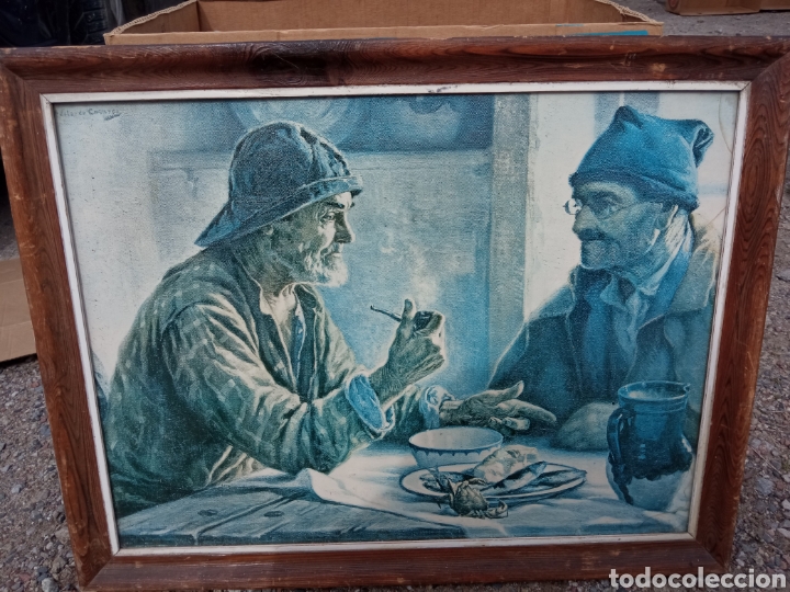 Antig&uuml;edades: CUADRO LAMINA DE PESCADORES - Foto 1