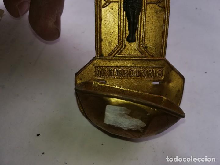 Antig&uuml;edades: BENDITERA / METALICA ESTAMPADA / 8 CM / CAL706 - Foto 2