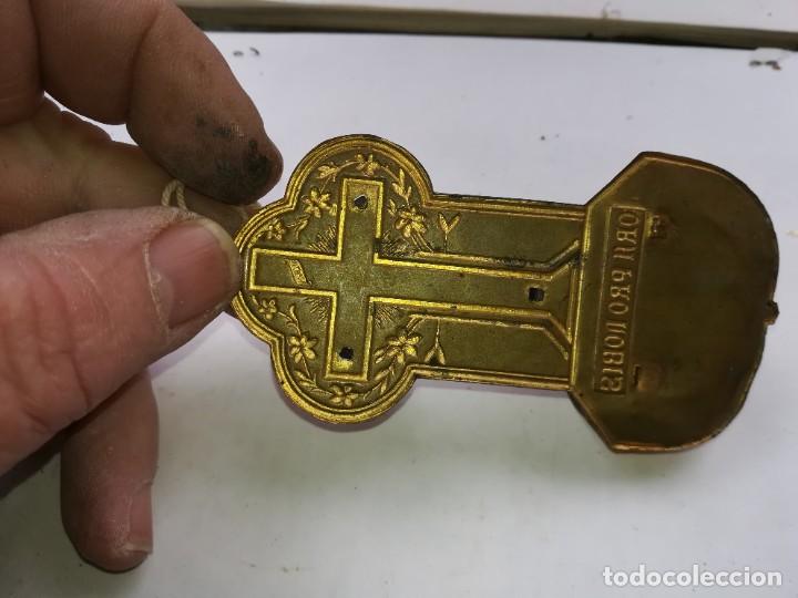 Antig&uuml;edades: BENDITERA / METALICA ESTAMPADA / 8 CM / CAL706 - Foto 3