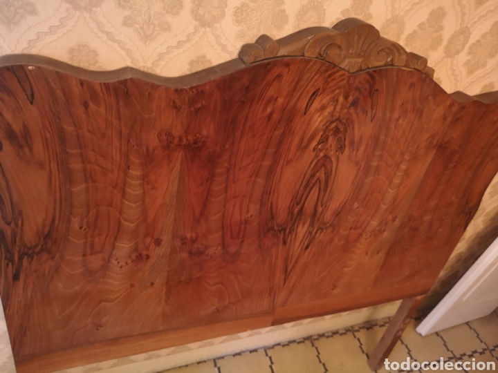 Antig&uuml;edades: Cabecero y pie cama madera - Foto 5